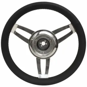1115322 Uflex Pn Boat Foscari Steering Wheel 6-spoke Black Stainless
