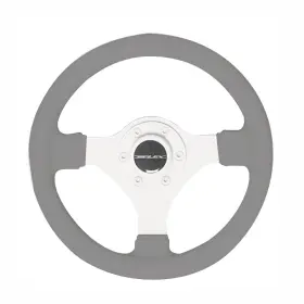 Uflex V45gw 11 Inch Dia. Boat Steering Wheel Grey Grip White 3-spoke 3/4 Taper