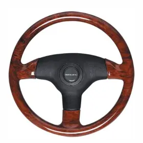 V61b Uflex 13.8 Inch Dia. Steering Wheel Burlwood Grip 3-spoke 3/4 Taper