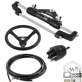 Uimoso Hk6318a-3 Hydraulic Steering Kit For Boats 300hp Pump Cylinder And Wheel