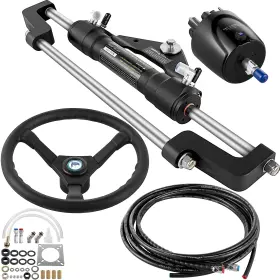 Uimoso Yydjhk6400a-3tj16 Hydraulic Steering System Kit For Boats 300hp Pump Cylinder And Wheel