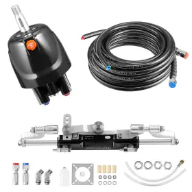 Uimoso Yyzxxttj300hwlfwr001 Hydraulic Steering Kit 300 Hp With Pump Cylinder And 26 Ft Hose