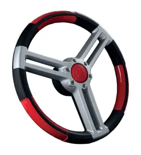 Ultraflex Uflex 67309k Doria B/r Boat Marine 13.8 Inch Red 3-spoke Steering Wheel