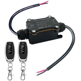 Dc12-02 Urant Remote Control Switch Waterproof Dc 12/24/48 Volts 12-48v Black