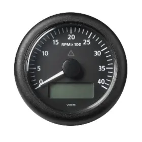 Veratron A2c59512391 3-3/8 Inch Viewline Tachometer 4000rpm Gauge Multifunction Display Black