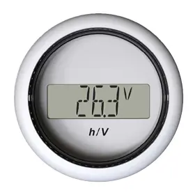 B00006302 Veratron 52mm 2-1/16 Inch Viewline Gauge Hour Counter-voltmeter White