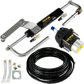 Vevor Xwyyfxb90hp000001 Hydraulic Outboard Steering System Kit 90hp Marine Cylinder Helm Tubing Boat