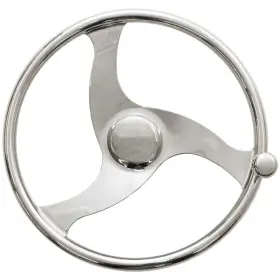White Marine Pn 1108168 Boat Steering Wheel 15 1/2 Inch With Knob Stainless Steel