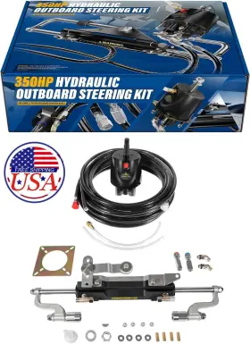 Wm-auto Wmqp-2401 300hp Complete Hydraulic Marine Steering Kit For Outboard Yamaha/suzuki/mercury