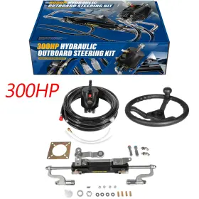 Wm-auto Wmqp-2476 300hp Marine Outboard Steering System With 13 Inch Anti-slip Wheel Cylinder