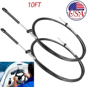 Wm-auto Wmqp-2536 2pcs Cc17910 Boat Throttle And Shift Cable 10ft For Gen1 600a Series Controller