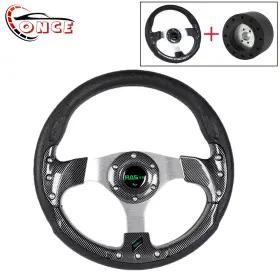 Qr045 Wooton Stw018pane 12.5 Inch Marine Boat Steering Wheel With Hub Adapter 3/4 Axle Keyway 3 Spokes