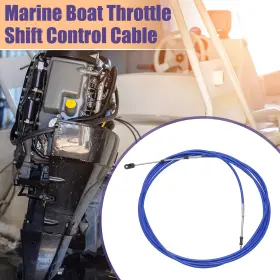 X Autohaux 767153374616 600cm 20ft 33c/3300 Marine Boat Throttle Shift Cable Blue With Fastening Head