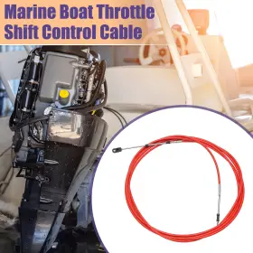 X Autohaux 767153374715 600cm 20ft 33c/3300 Marine Boat Throttle Shift Cable Red With Fastening Head