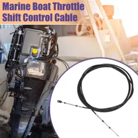 X Autohaux 767153374838 700cm 24ft 33c/3300 Marine Throttle Shift Cable Black With Fastening Head