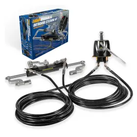 Xp2328 X-parts 300hp Marine Hydraulic Steering Kit With 26ft Hoses And Helm Pump For Yamaha Mercury