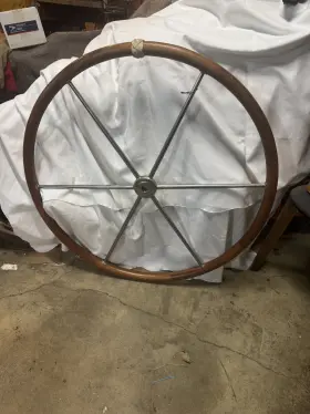 65743 Yacht Specialties 36 Inch Teak Ss Sailboat Steering Wheel 6 Spoke Helm