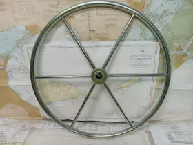 0254.12 Yacht Specialties Co. Ss-24 Boatersft Resale Shop Of Tx 2501 Sailboat 24 Inch Steering Wheel For 1 Shaft