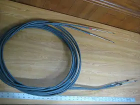 Mar-cable-24-sc Yamaha Premier Ii 24ft Shift Throttle Control Cables Set Of 2- Used For Outboard