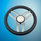 Cabrio Boat Steering Wheel Gray Brushed Alum Spoke Plain New. Price: $101.53.