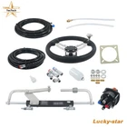 1SET Black Hydraulic Outboard Steering Kit 90HP Bi-directional Locking Cylinders New. Price: $354.38.