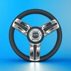 Gussi Italia Marine Steering Wheel Stainless Steel Spoke Soft Touch Rim New. Price: $178.00.