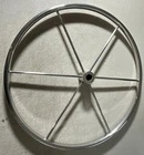 Stainless Sailboat Steering Wheel 24 For 1 Straight Shaft Edson Pedestal Used. Price: $125.00.