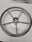 New Marine 13 1/2" Destroyer Boat Steering Wheel 5 Spoke Stainless Steel. Price: $44.95.