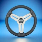 Model 15 Marine Steering Wheel Brushed Aluminum Spokes Gussi Logo New. Price: $65.99.
