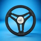 Gussi Italia Marine Steering Wheel Black Brush Metal Spokes Sea Ray New. Price: $115.30.