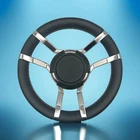 Gussi Italia Boat Steering Wheel Black Stainless Steel Spokes Model 11 New. Price: $811.00.