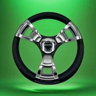 Model M13C Black & Chrome Steering Wheel Fits Club Precedent Golf Cart New. Price: $58.30.