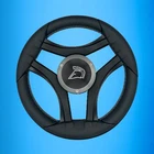 Durello Marine Steering Wheel, Black Leather Rim New. Price: $118.57.