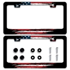 2-PACK Personalized License Plate Frame American Flag Stainless Steel Accesso... New. Price: $37.59.