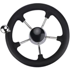 11" Marine Boat Steering Wheel Stainless Steel 5 Spoke Black Foam Grip New. Price: $85.99.