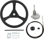 Outboard Steering Rotary System Boat Kit 13.5IN Wheel 3/4IN Shaft New. Price: $89.75.