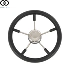 For Boat Yacht 5-SPOKE 13-7/8 Black Stainless Steel Steering Wheel New. Price: $34.47.
