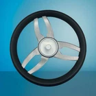 Cabrio Boat Steering Wheel Gray Brushed Alum Spoke Starburst Center Cap New. Price: $101.53.