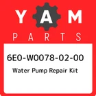 6E0-W0078-02-00 Yamaha Water Pump Repair Kit 6E0W00780200, New Genuine Oem Part. Price: $144.75.