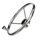 Seachoice 5-SPOKE Destroyer Steering Wheel W/ Turning Knob, Stainless Steel, Bla New. Price: $209.88.