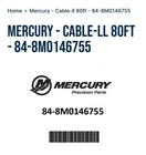 Mercury 84-8M0146755 Control Harness 80 Length New. Price: $250.00.