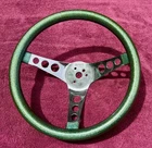 Vintage Superior 500 Metal Flake 12" Green Steering Wheel Old Hot Rod Gasser Used. Price: $259.95.