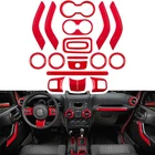 E-cowlboy 18 Pcs Full Set Interior Decoration Trim Kit Steering Wheel Red New. Price: $63.44.