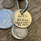 1975 Honda Gold Wing GL1000 Solid Brass Key Fob New. Price: $16.95.