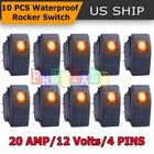 New 10 X Waterproof Marine Boat Car Rocker Switch Spst On-off 4PIN Orange Led. Price: $23.95.