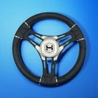Gussi Italia Boat Steering Wheel Black Brushed Alum Spokes Harris New. Price: $105.75.
