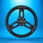Model 15 Marine Steering Wheel Black Brushed Aluminum Spokes Gussi Italia New. Price: $65.99.