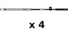 4 Pack 19 Ft Standard Gen 2 Control Cables Fits Mercury, Mariner Mercruiser New. Price: $263.35.