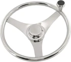Amarine Made Stainless Steel Boat Steering Wheel 3 Spoke Sliver New. Price: $82.61.