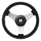 Uflex Ustica 13" Steering Wheel - Black Polyurethane W/silver Spokes X62 Hub. Price: $59.57.